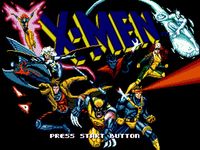 une photo d'Ã©cran de X-Men sur Sega Megadrive